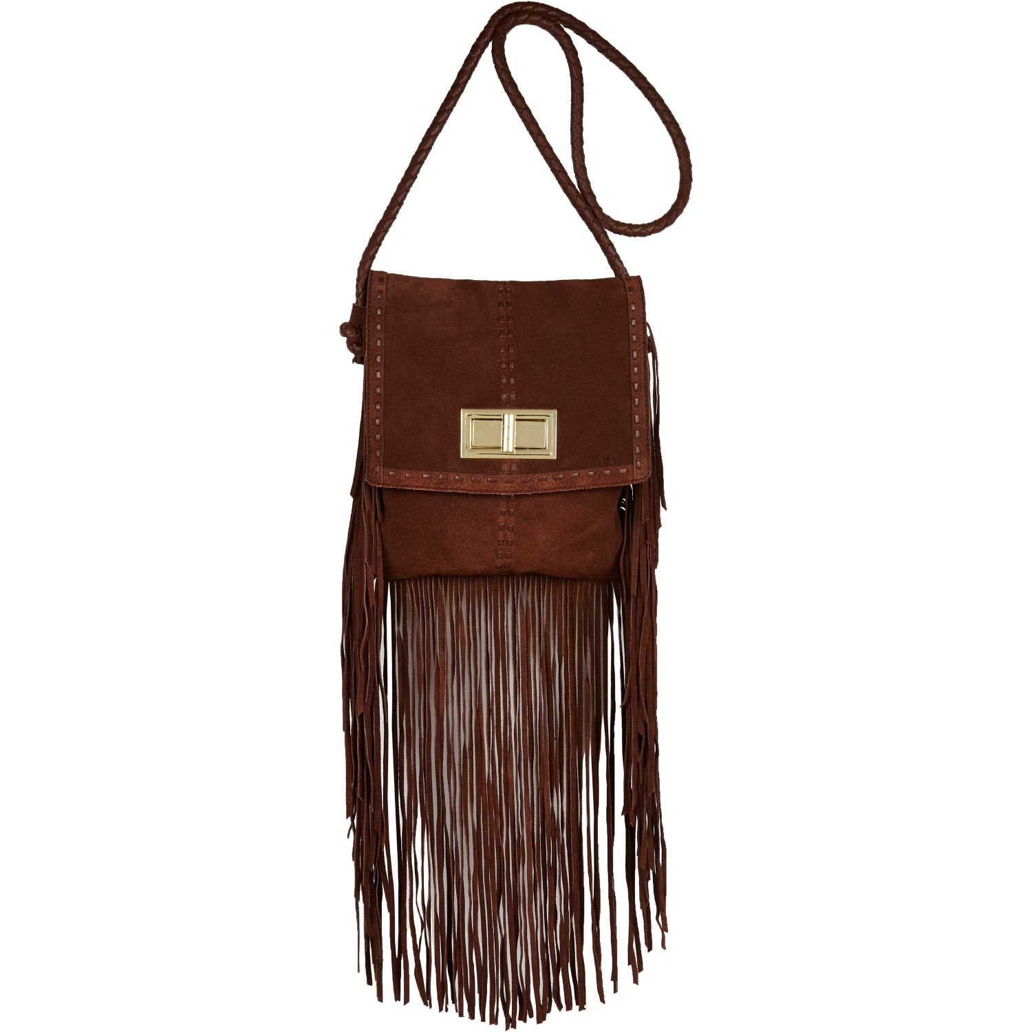 River island Brown Leather Fringed Cross Body Bag in Brown Lyst