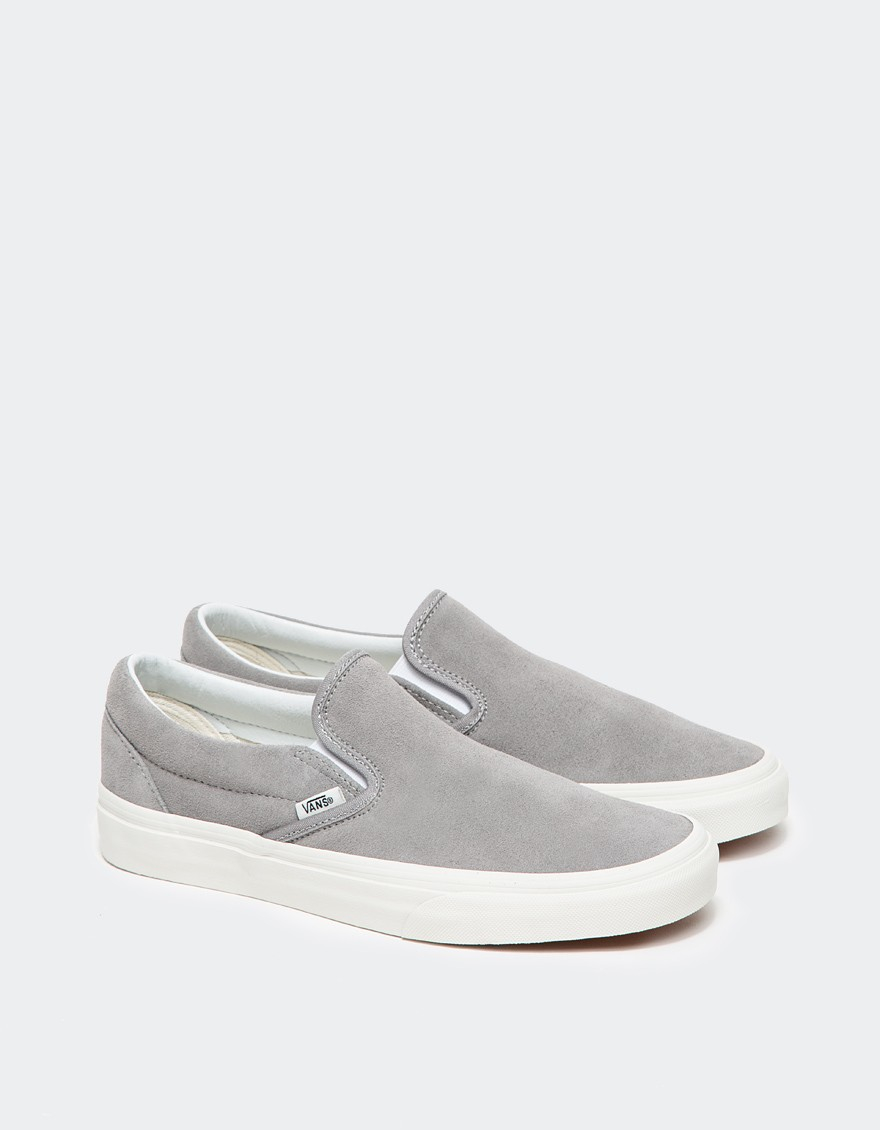 gray slip on sneakers