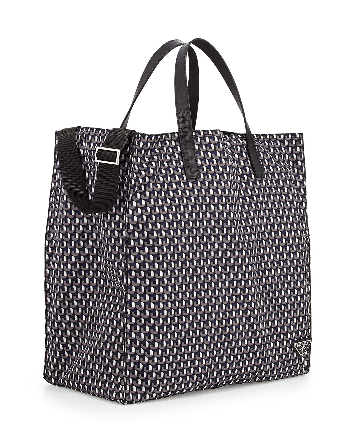 prada printed nylon tote