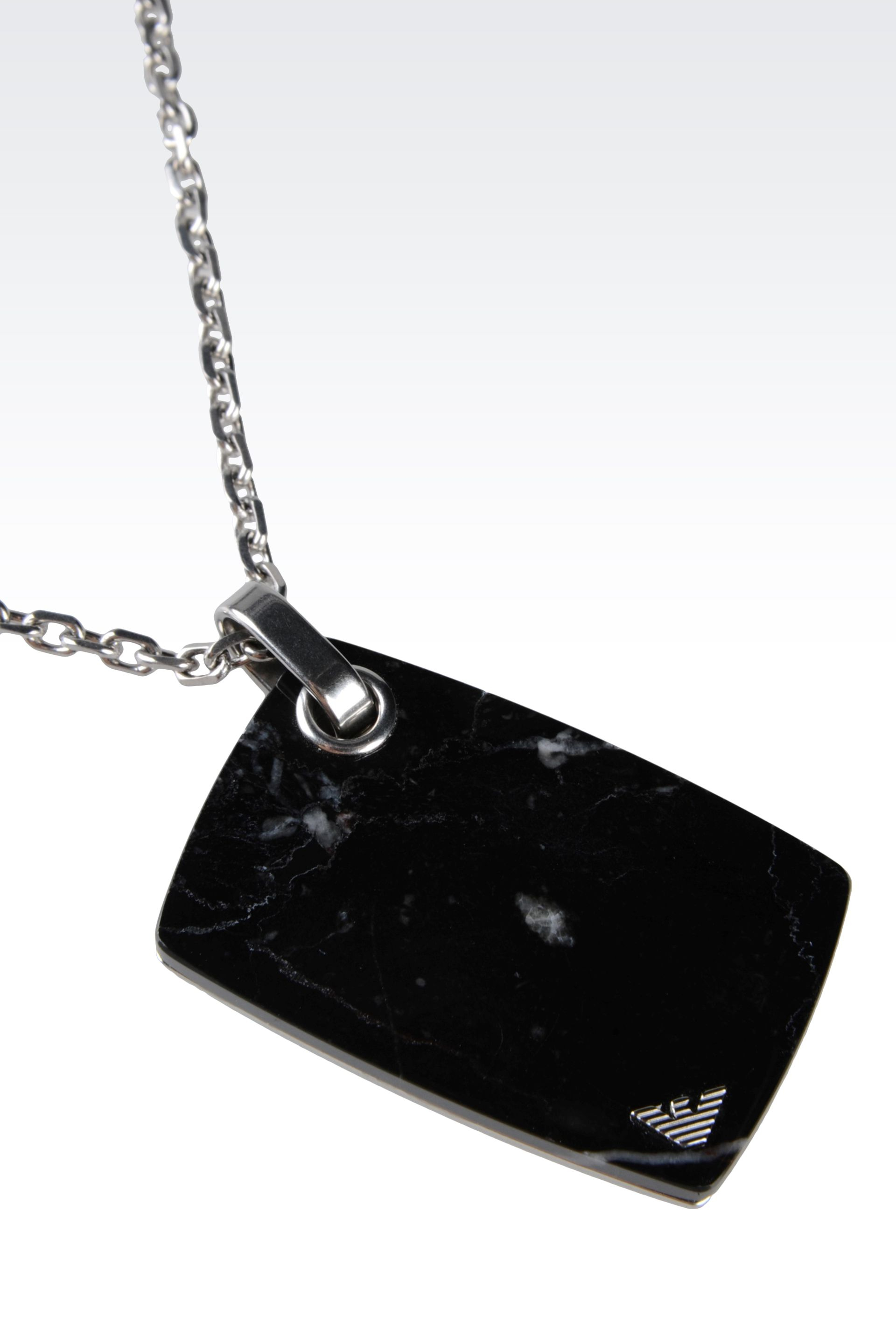 armani dog tag necklace