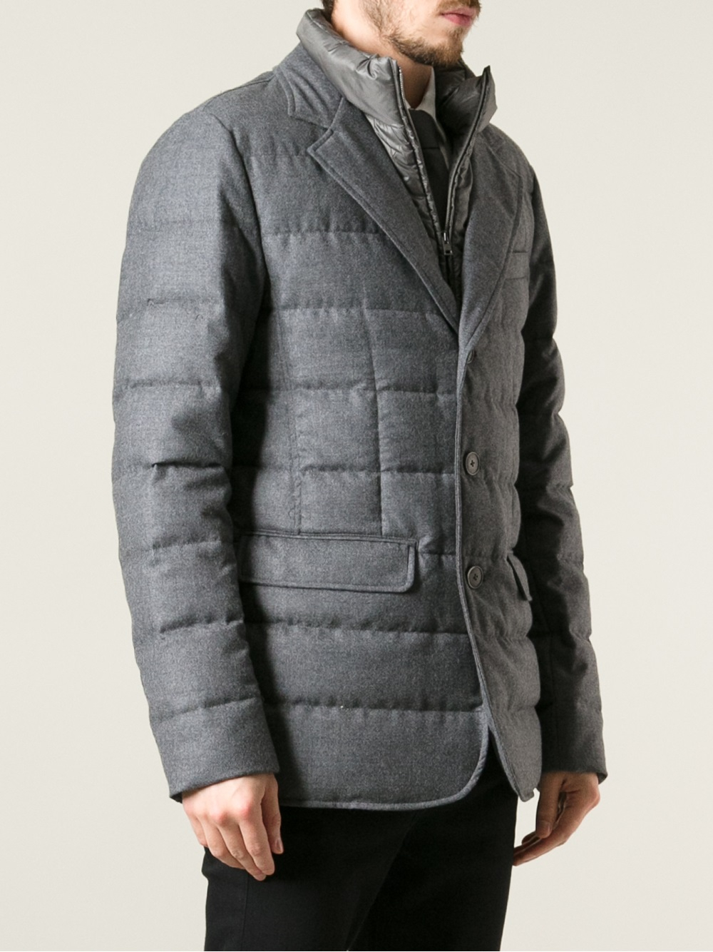 Lyst - Herno Padded Jacket in Gray for Men