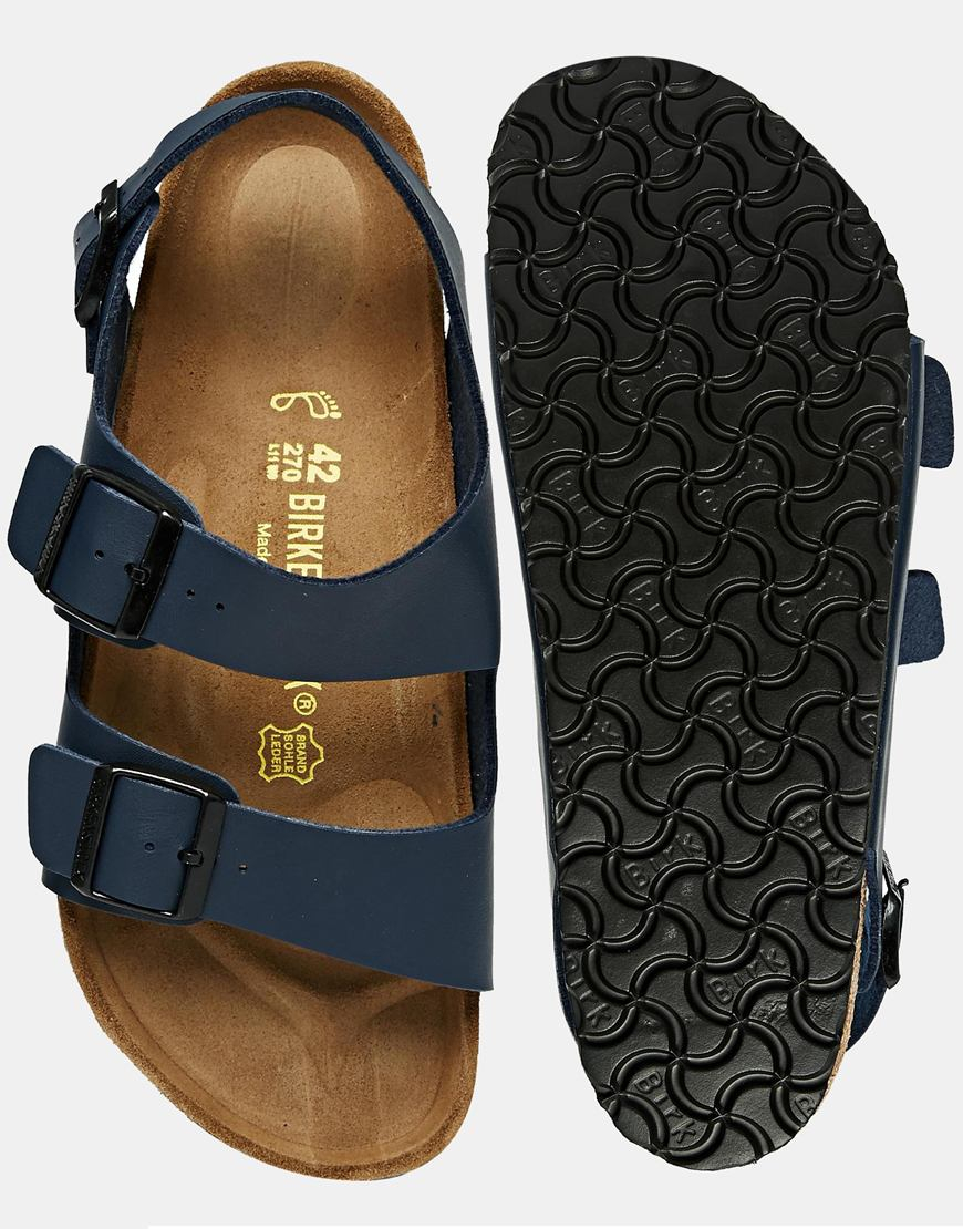  Birkenstock  Milano Sandals  in Blue Lyst