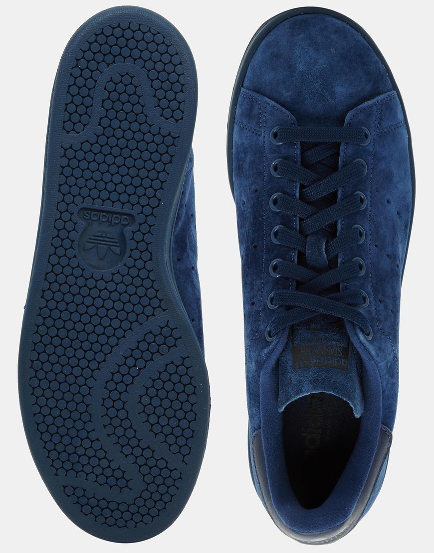 blok Machtig Hesje adidas Originals Stan Smith Suede Trainers in Blue for Men | Lyst