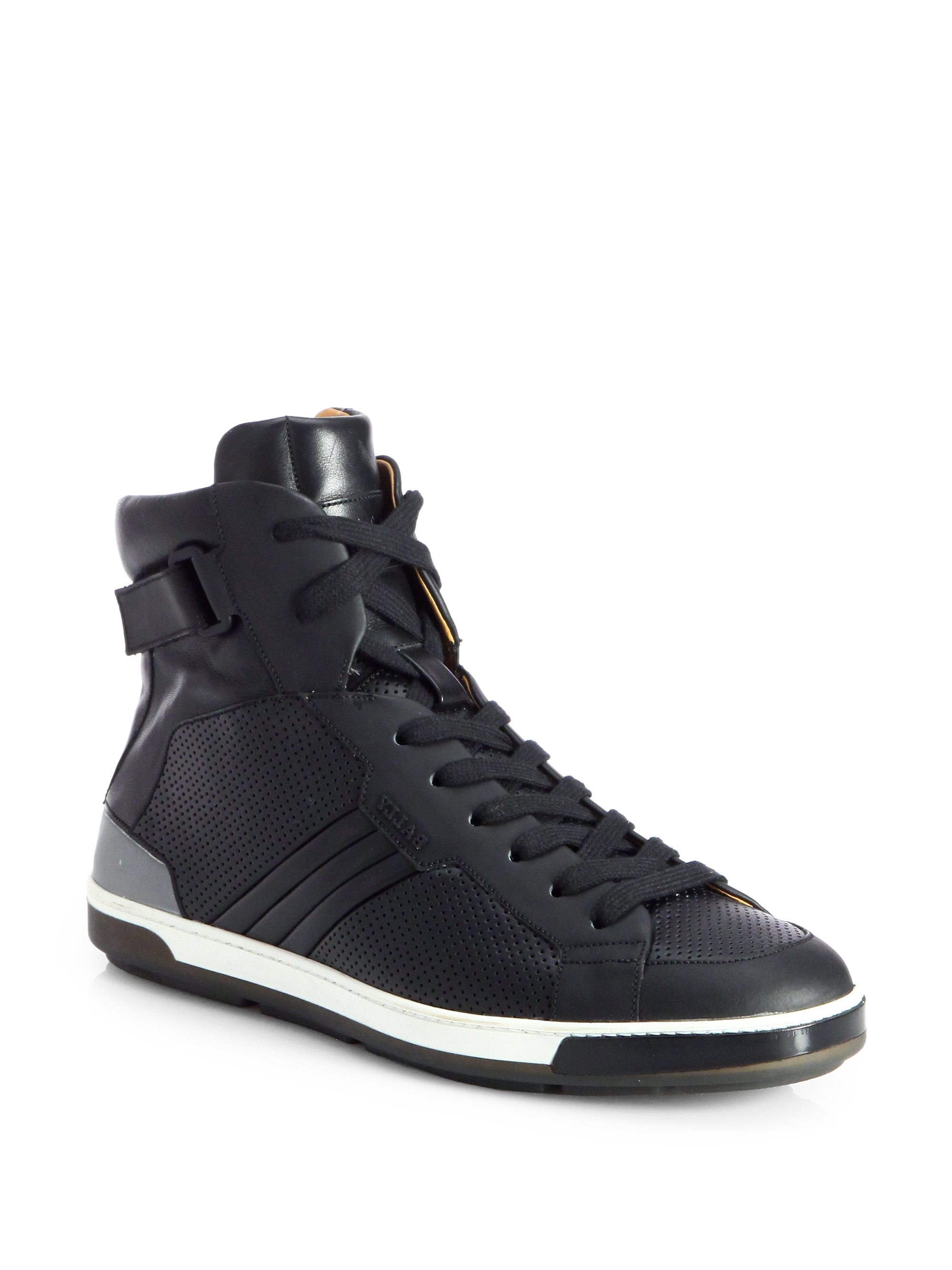 Bally Leather High-Top Sneakers in Black for Men - Lyst