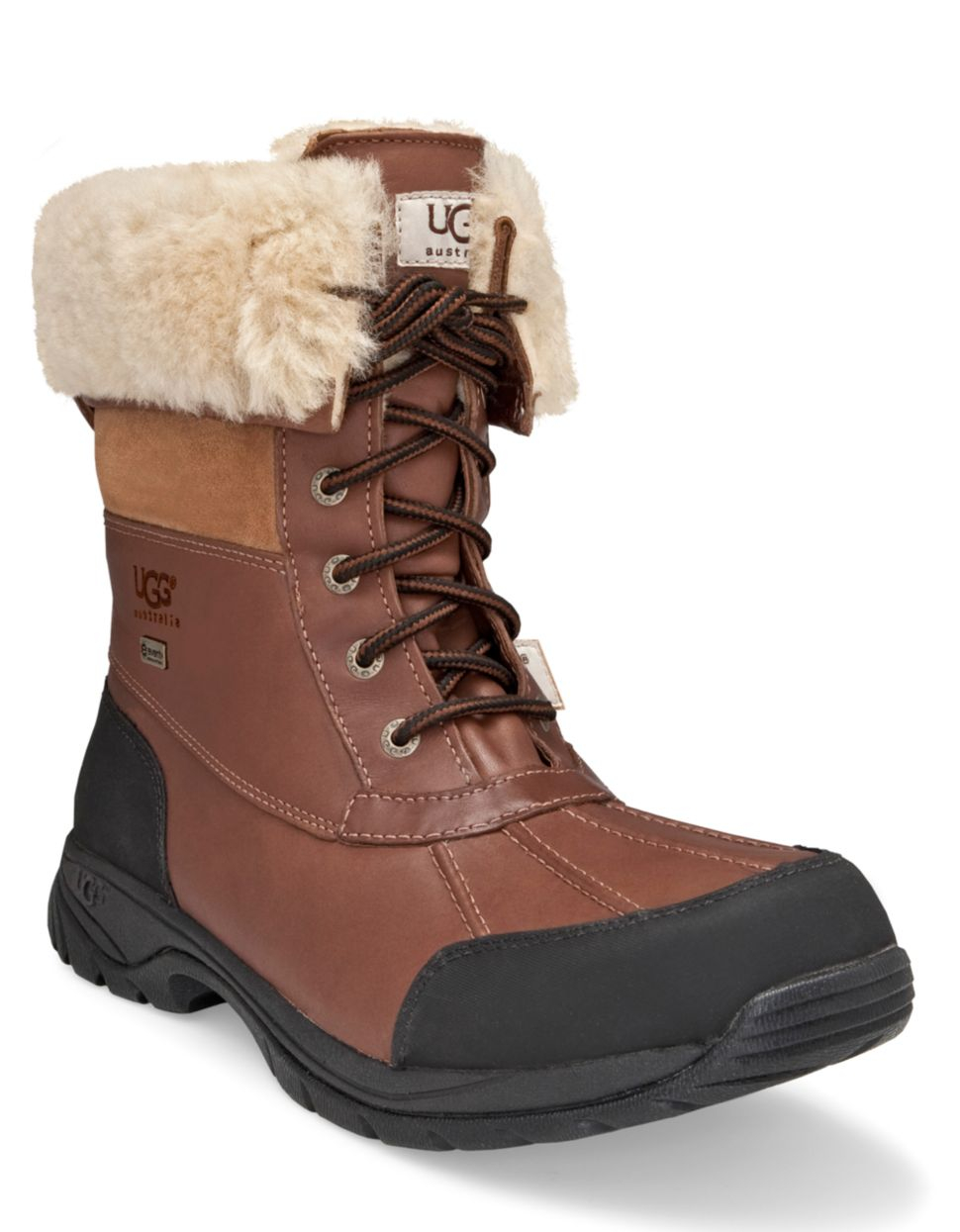 UGG Mens Butte Sheepskin Leather Boots in Brown for Men - Lyst