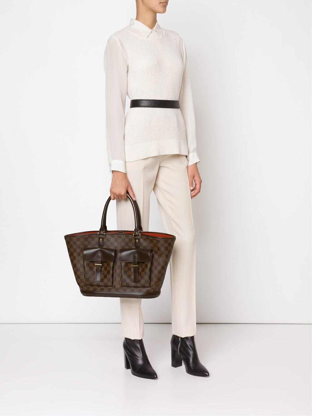 Louis Vuitton Monogram Shopper Tote in Brown (Black) - Lyst
