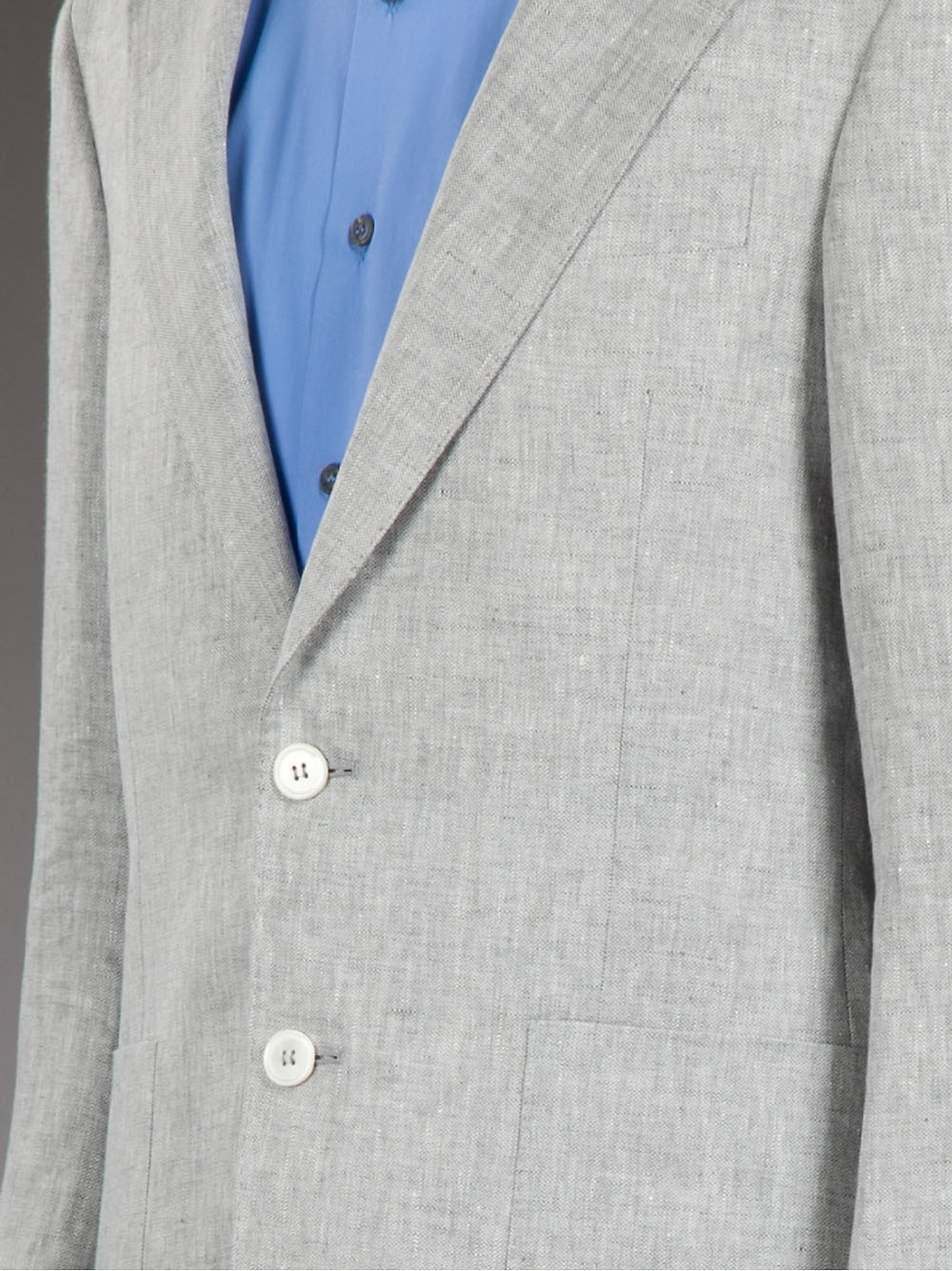 Paul Smith Top Stitch Linen Blazer in Grey (Gray) for Men - Lyst