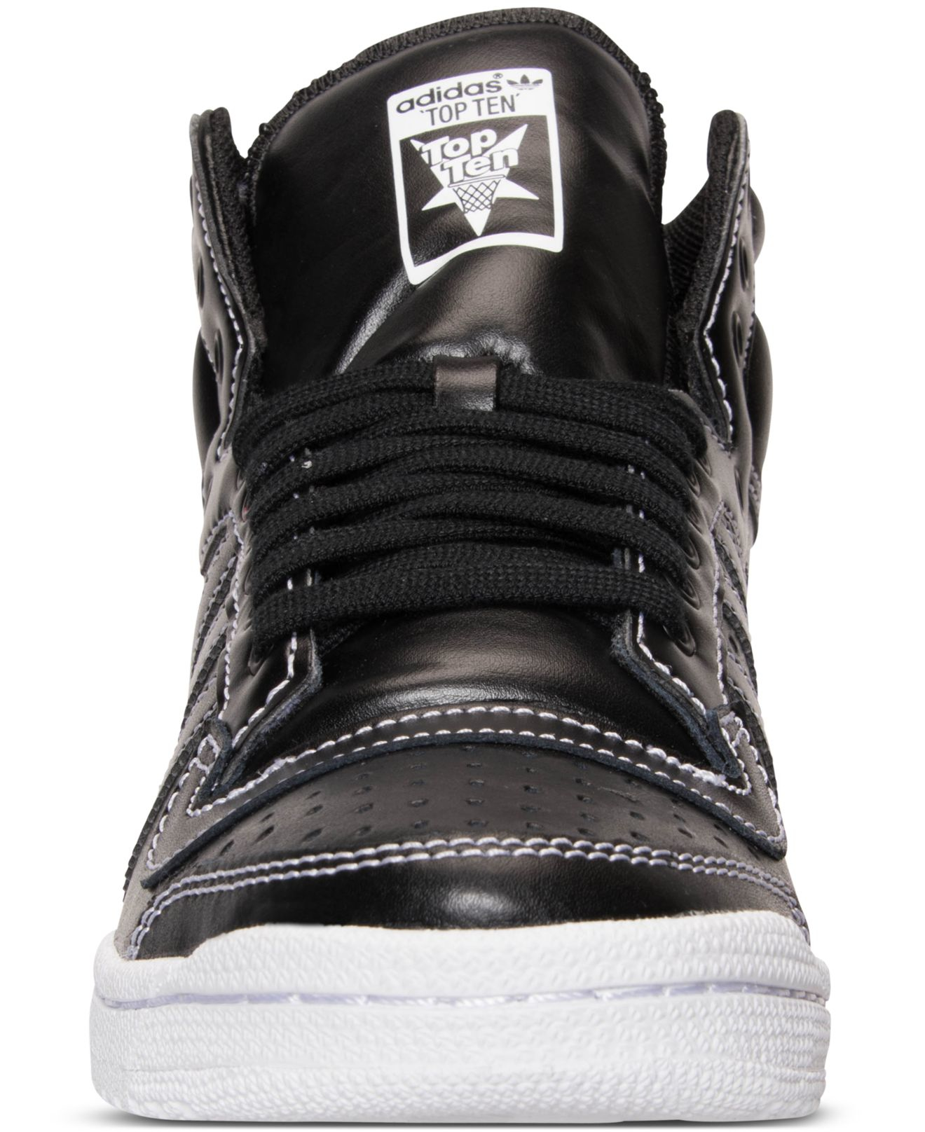 adidas Originals Leather Men's Top Ten Hi Casual Sneakers From Finish ...