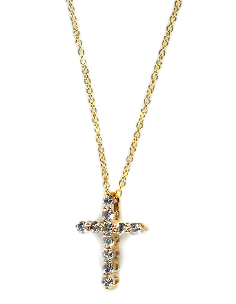Effy D Oro 14k Yellow Gold & Diamond Cross Pendant Necklace in 14 kt