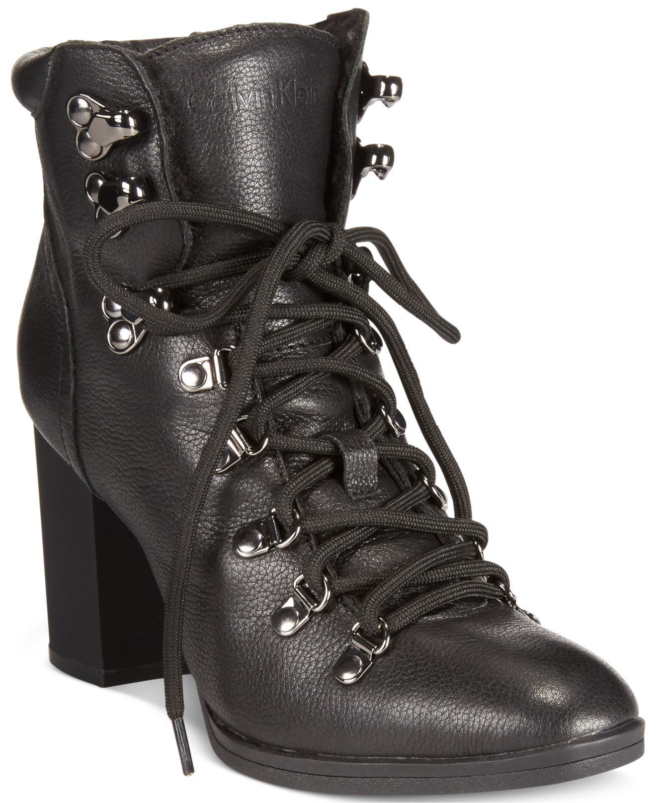 calvin klein lace up boots