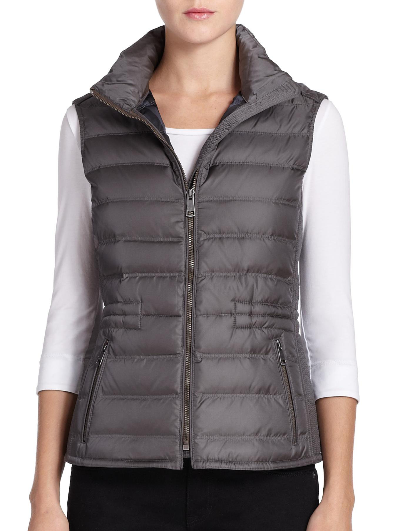 burberry vest silver