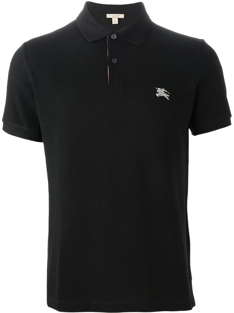 Burberry Brit Embroidered Logo Polo Shirt in Black for Men | Lyst