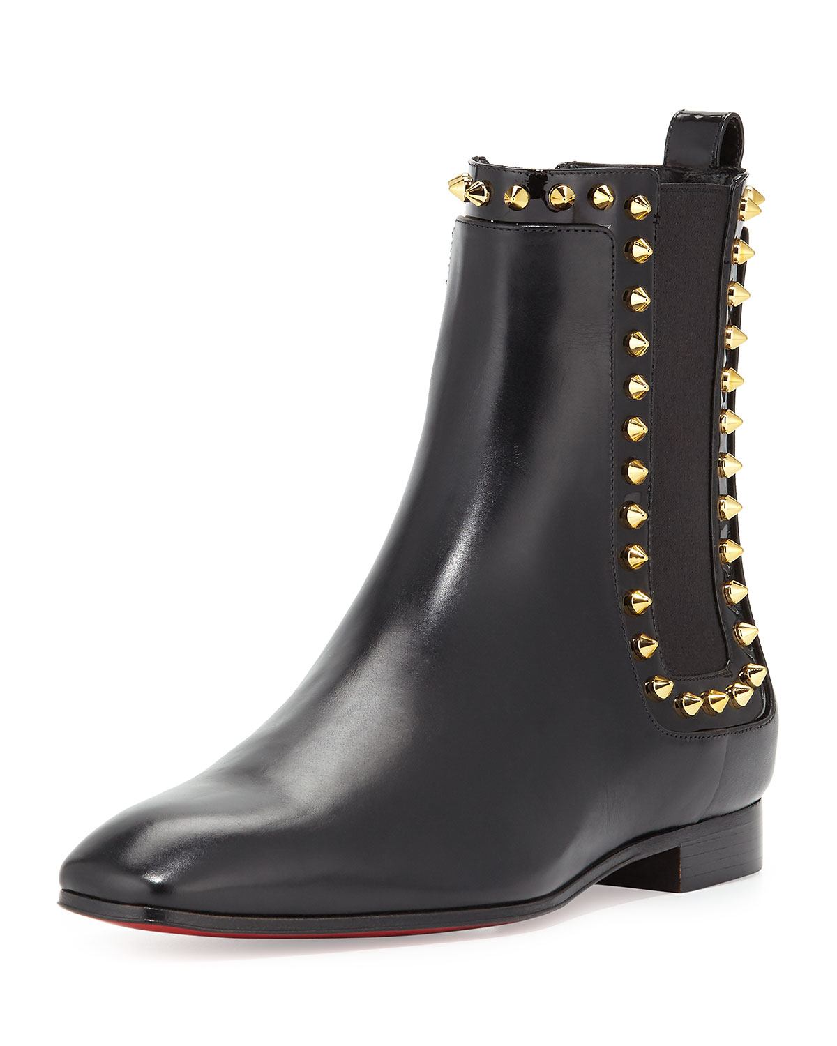 Christian louboutin Marianne Red Sole Chelsea Boot in Black | Lyst