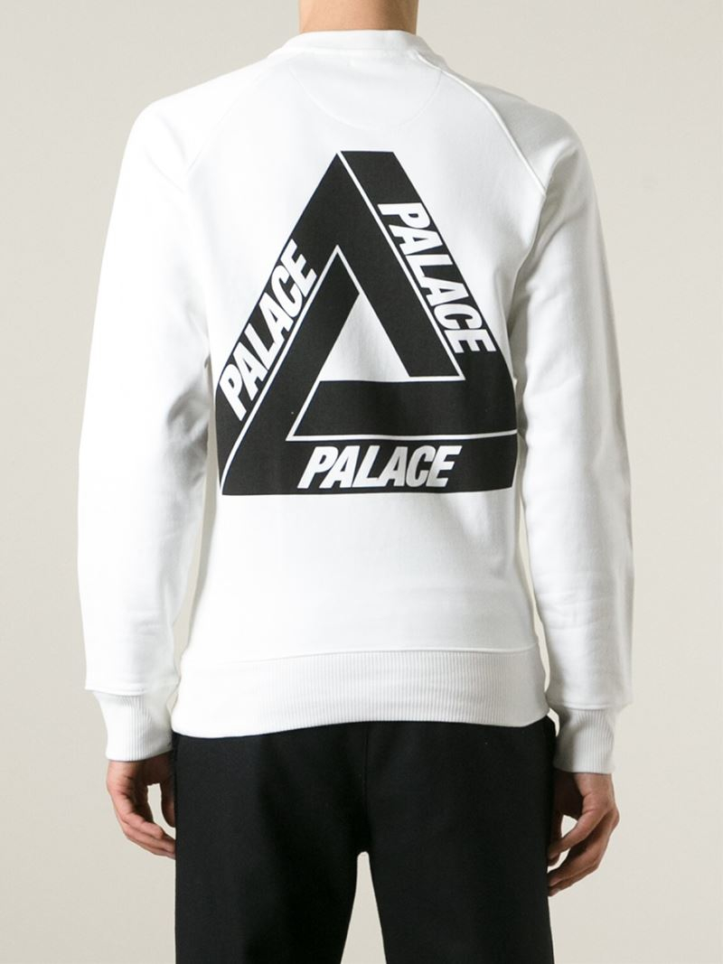 Palace 'Tri-Ferg' Sweatshirt in White for Men | Lyst