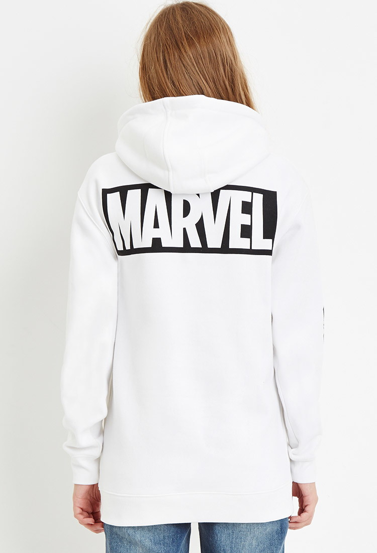 marvel hoodie white
