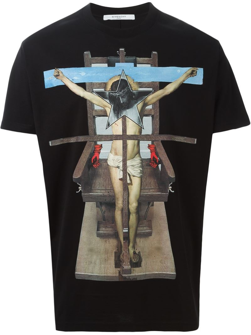 Givenchy 'christ Cruz' T-shirt in Black 