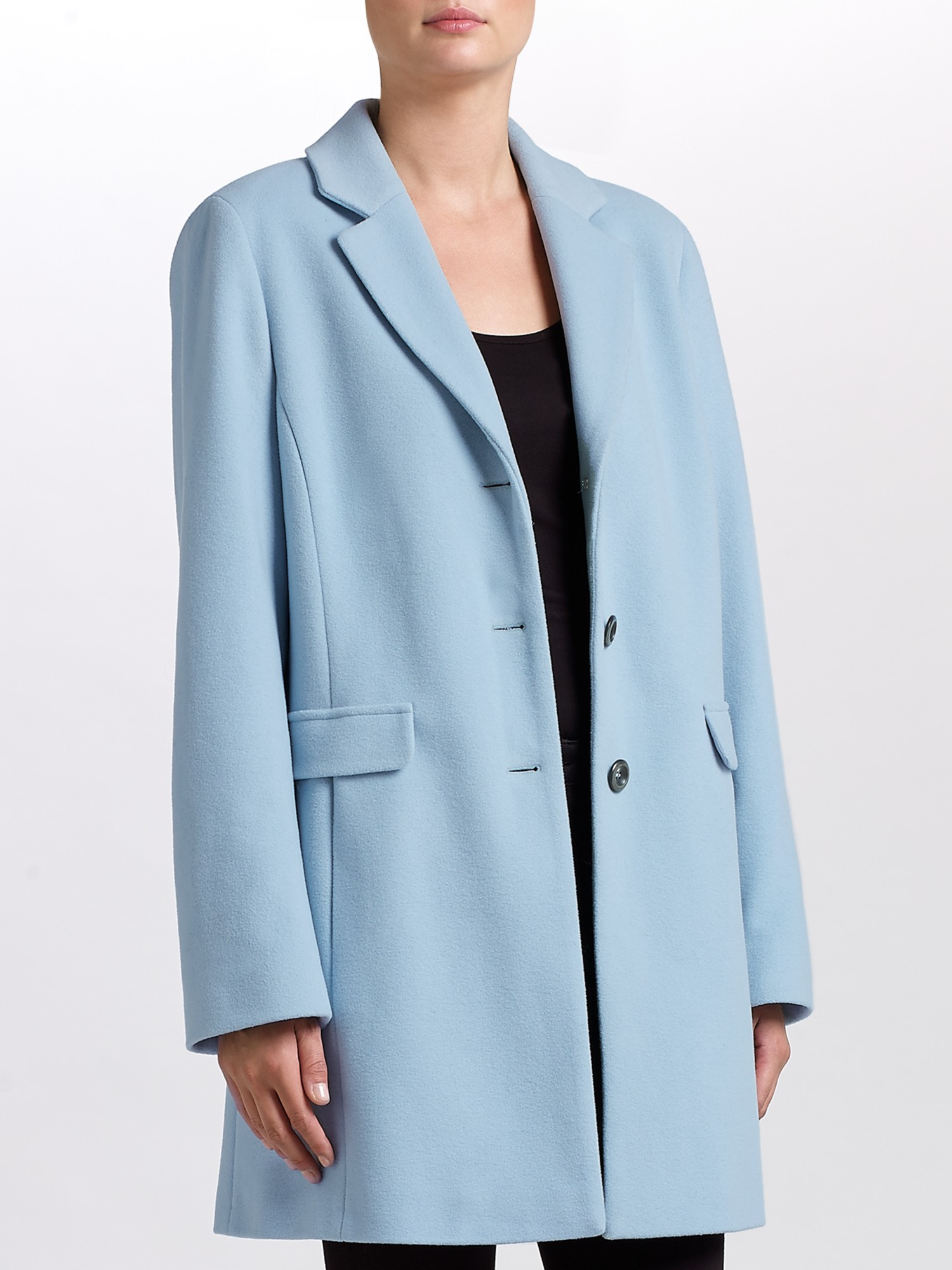 Gerry Weber Wool-blend Coat in Blue - Lyst