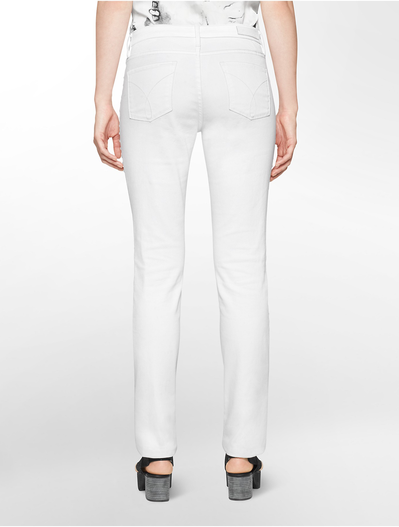 calvin klein ultimate skinny jeans white