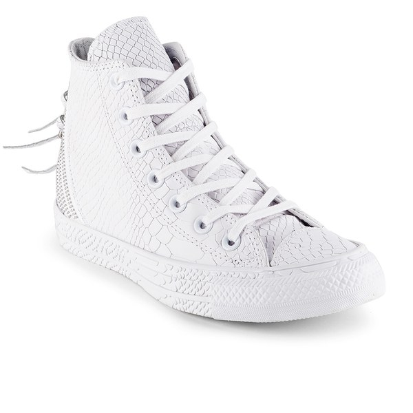 white snakeskin converse