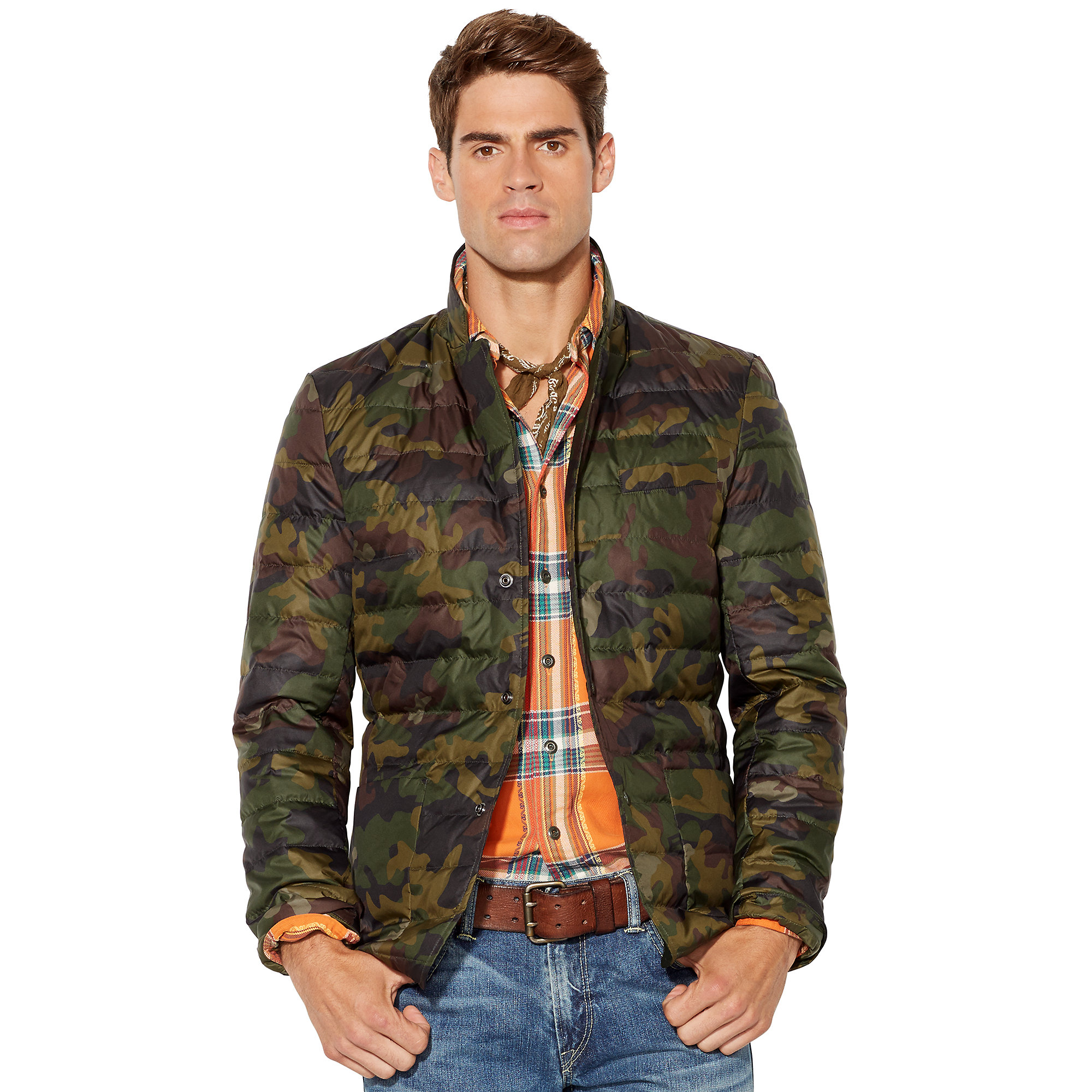 RLX Ralph Lauren Camo Packable Down Sport Coat in Green for Men Lyst
