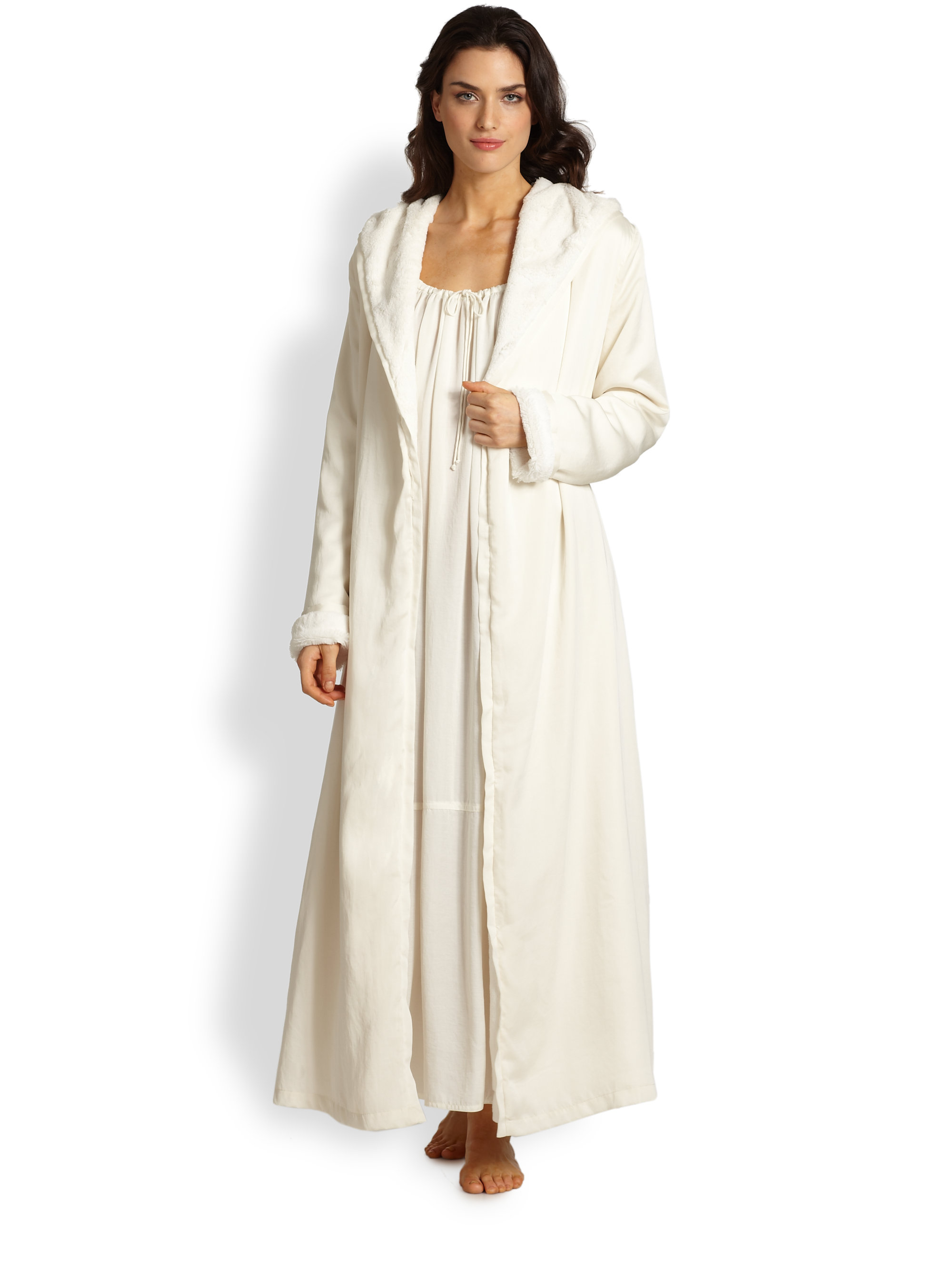 white robe with fur trim