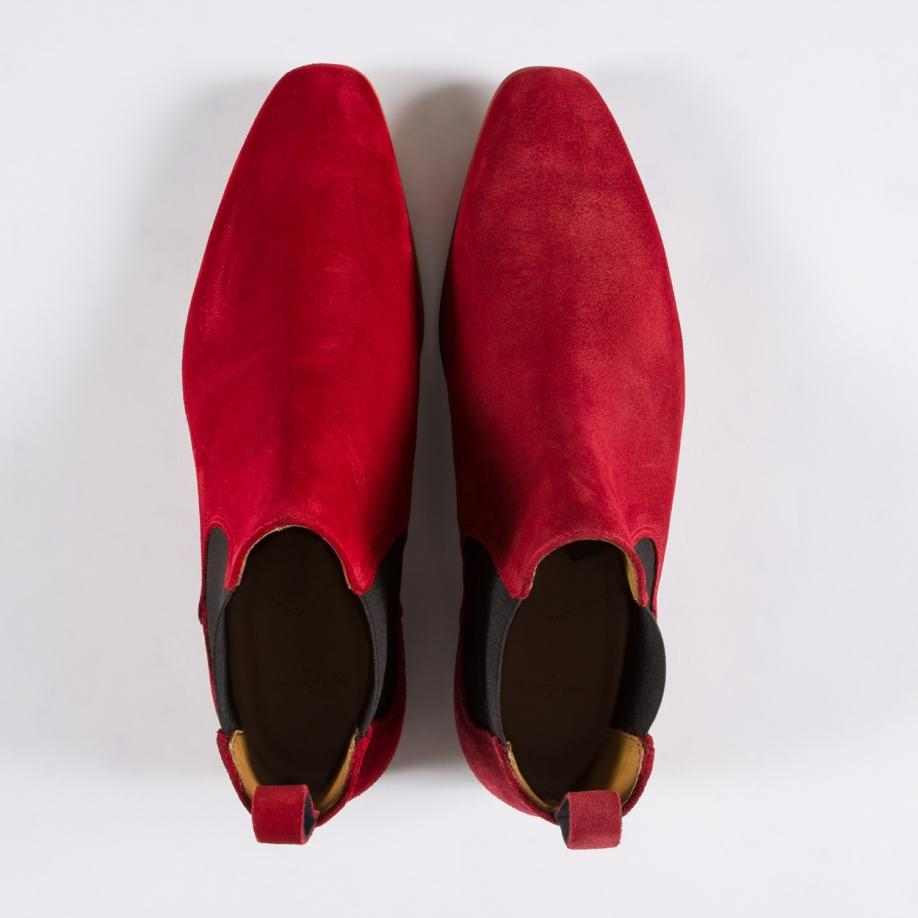 Paul Smith Falconer Suede Chelsea Boots in Red for Men - Lyst