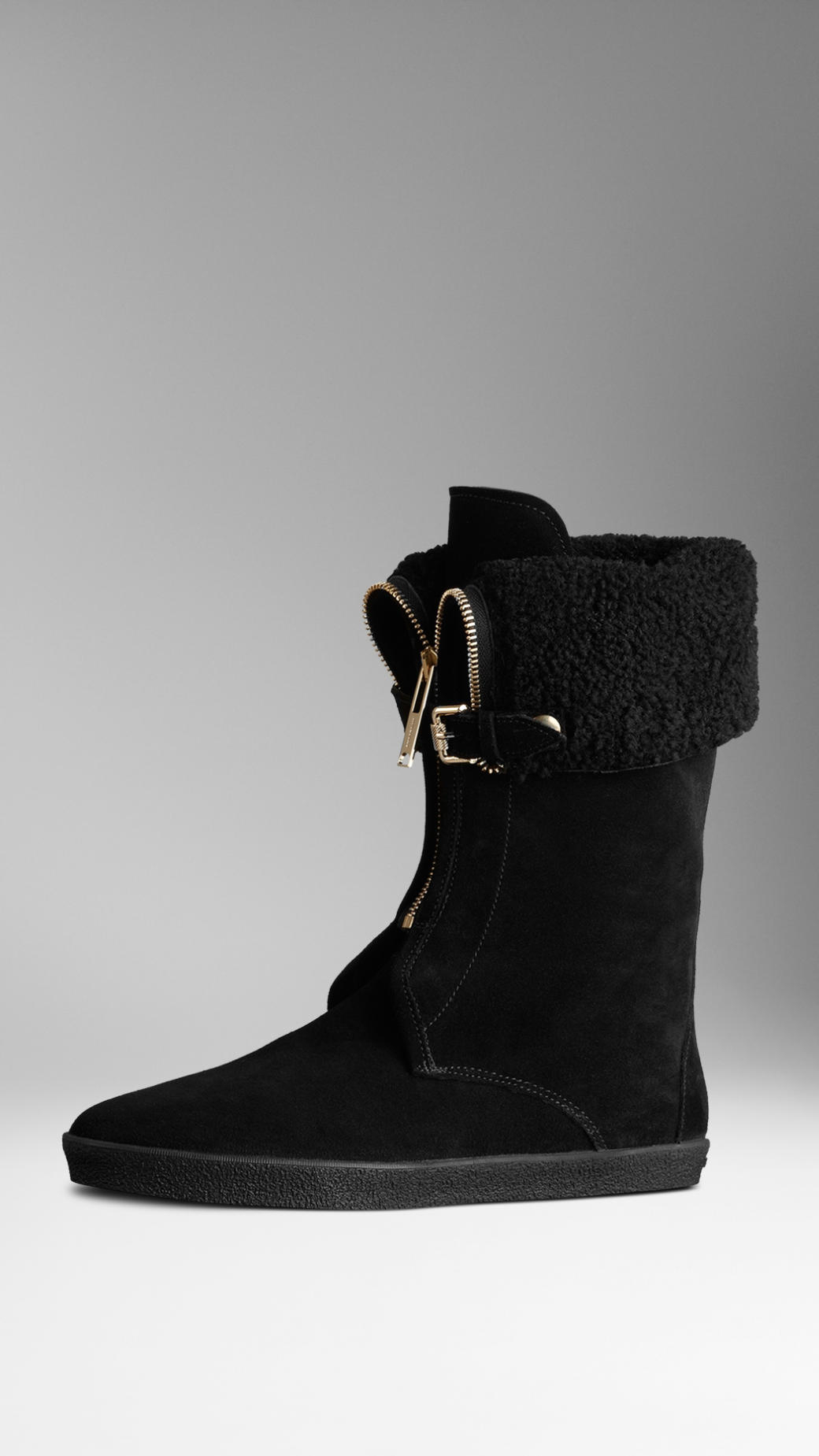 burberry shearling boots