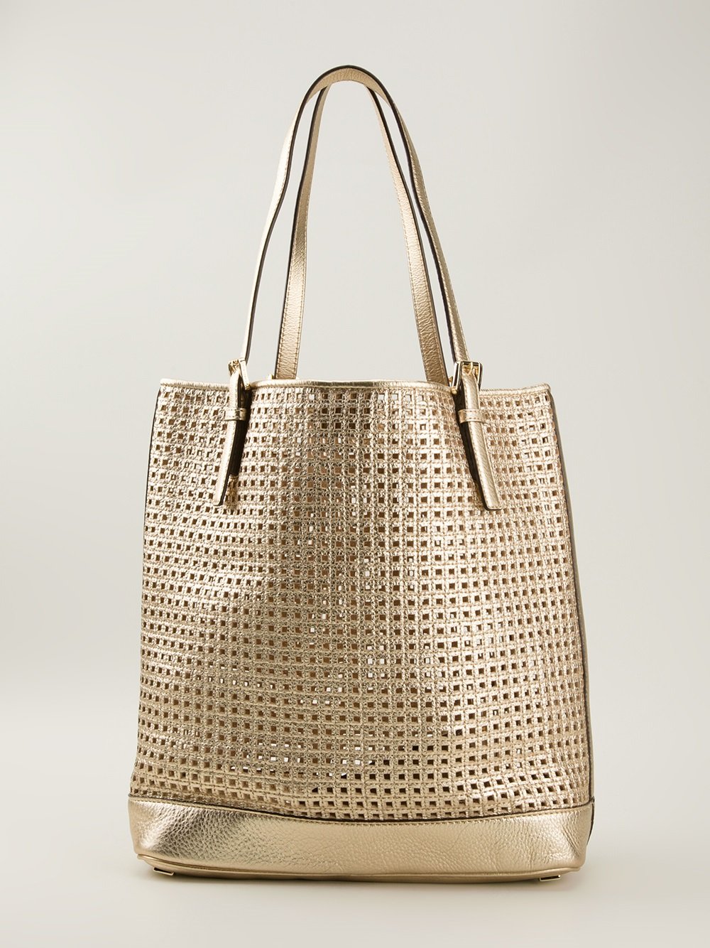 Michael kors metallic gold tote best sale bag