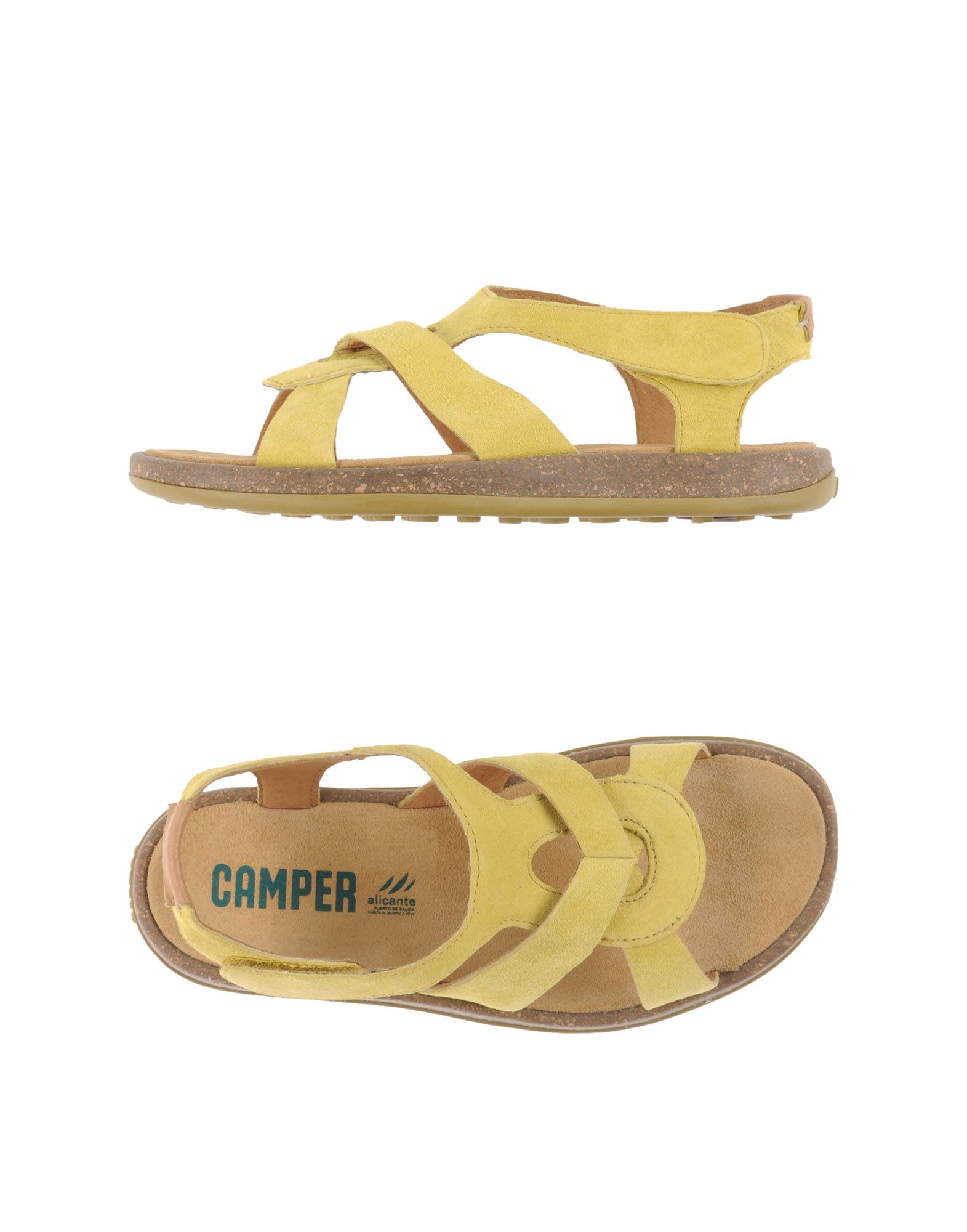 camper yellow sandals