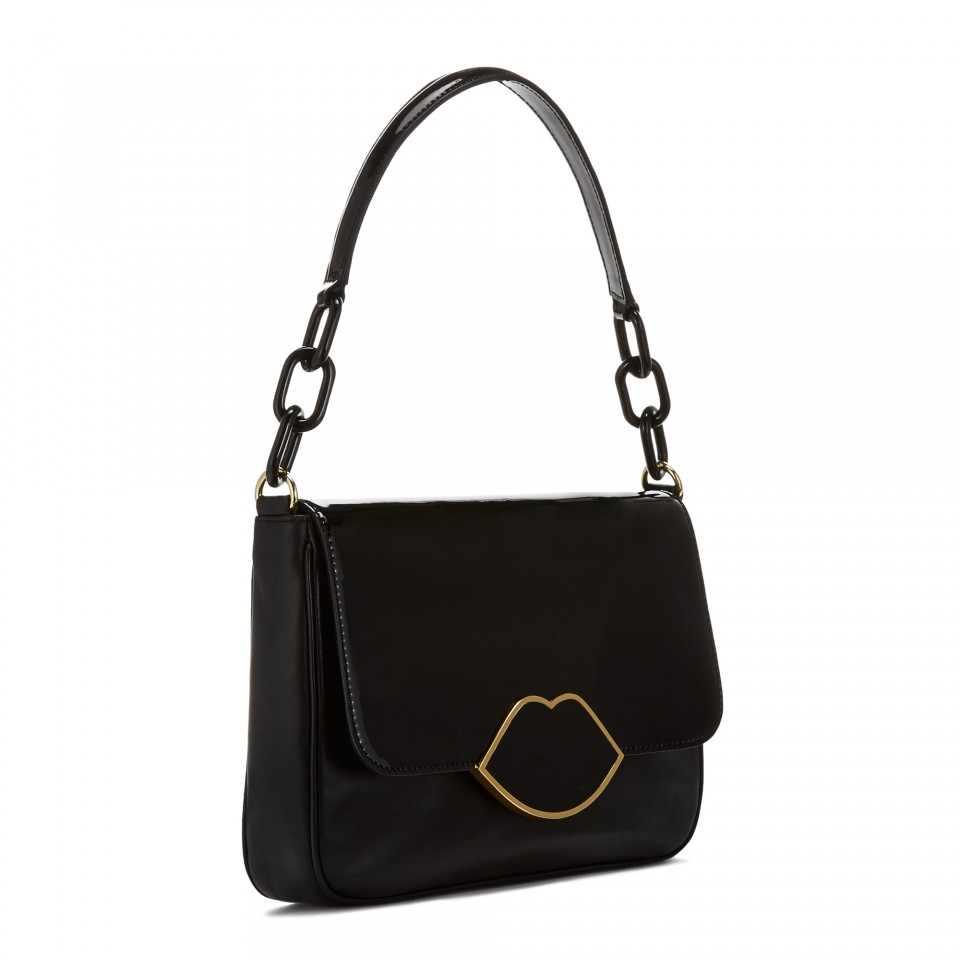 Lyst - Lulu Guinness Black Smooth Leather Large Annabelle Black Smooth ...
