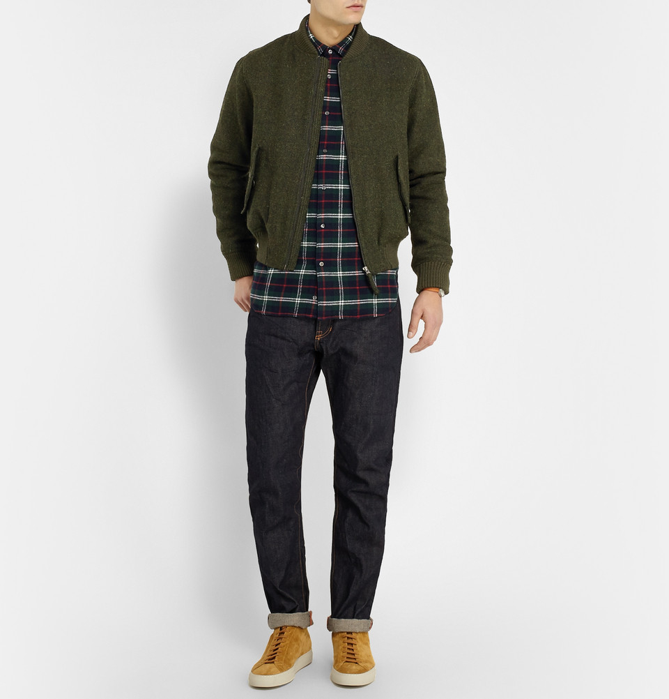 harris tweed bomber jacket