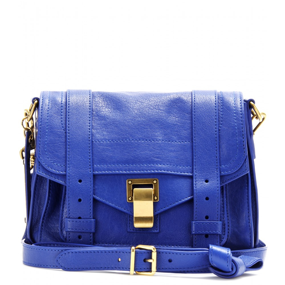 Proenza Schouler Ps1 Pouch Leather Shoulder Bag in Blue - Lyst