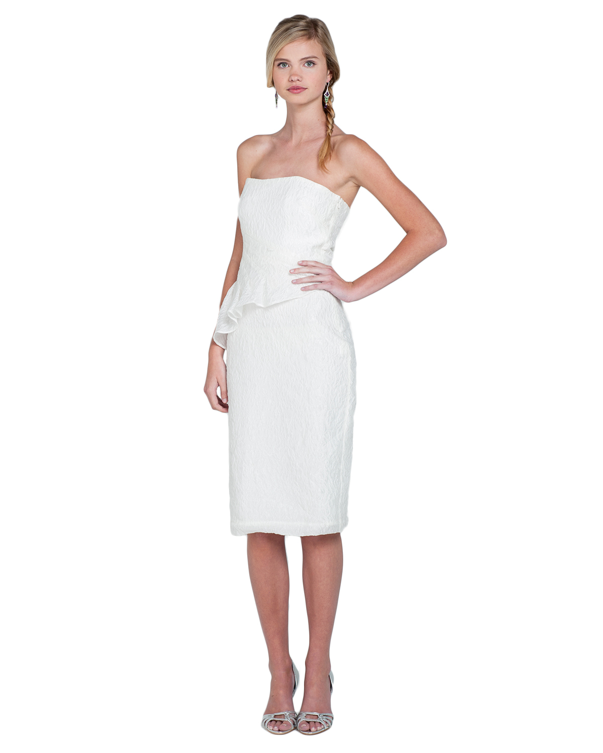 Badgley mischka Runway Organza Cocktail Dress in White | Lyst