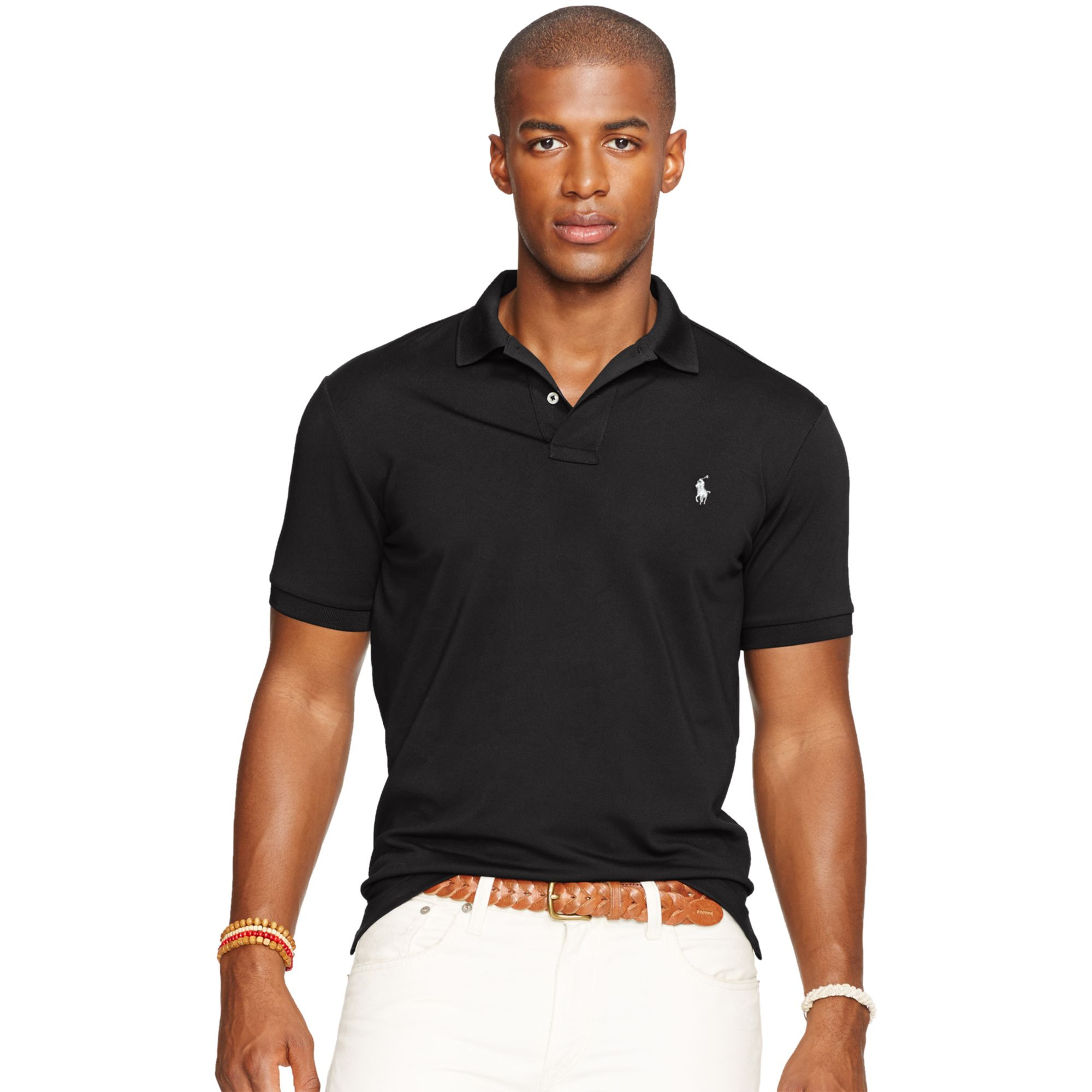  Polo  ralph lauren Performance  Mesh Polo  Shirt  in Black for 