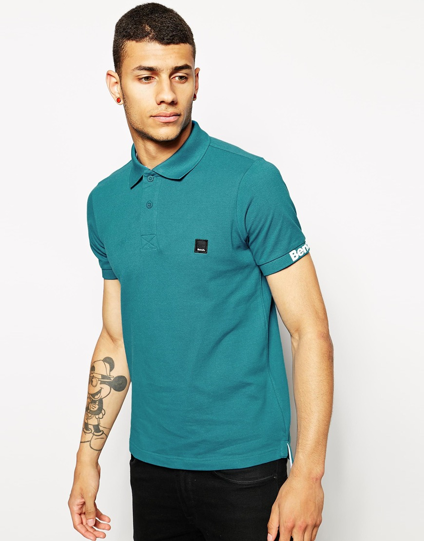 Bench Polo Shirt In Blue For Men Lyst