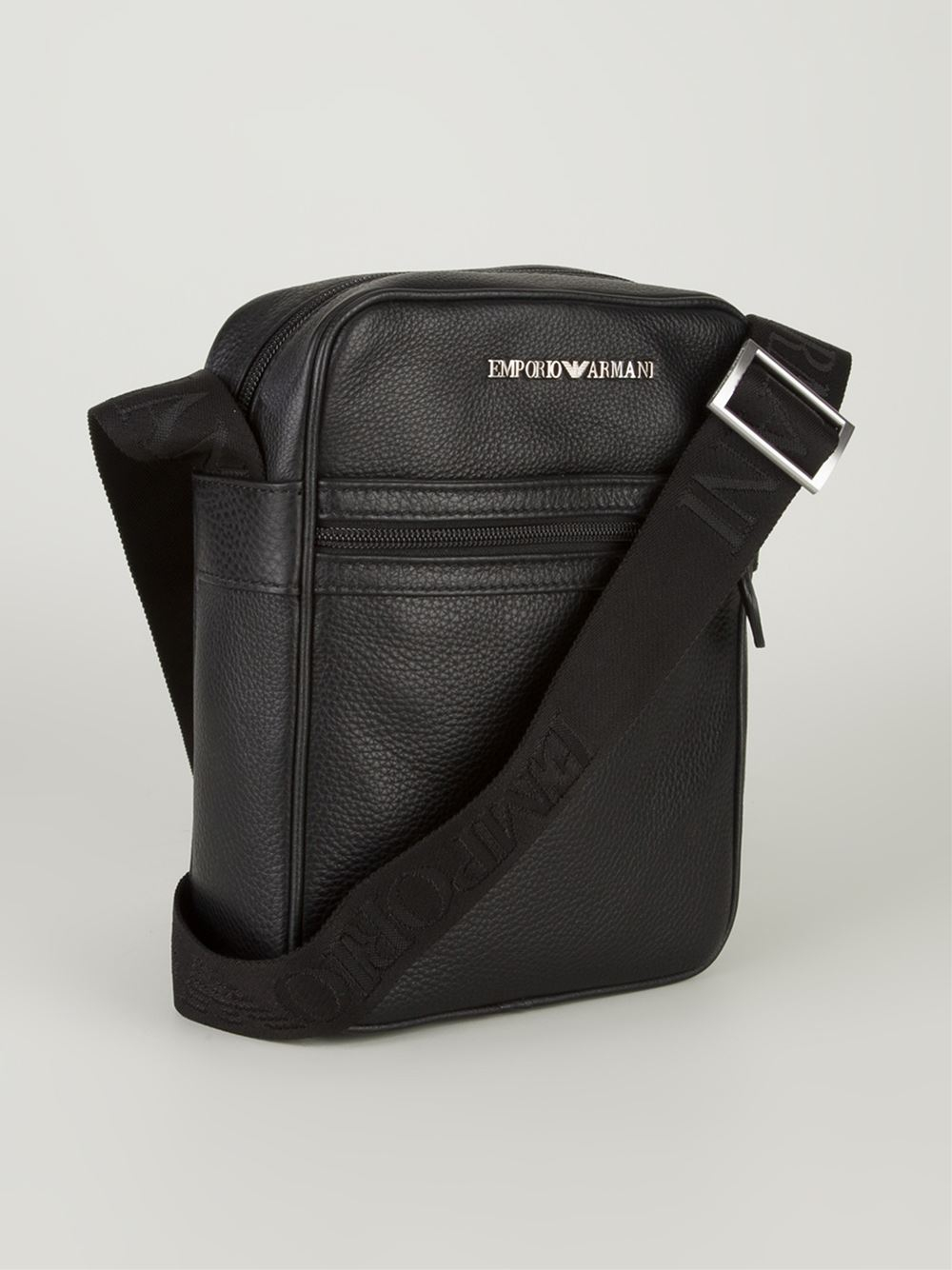 Emporio Armani Small Shoulder Bag in Black for Men - Lyst