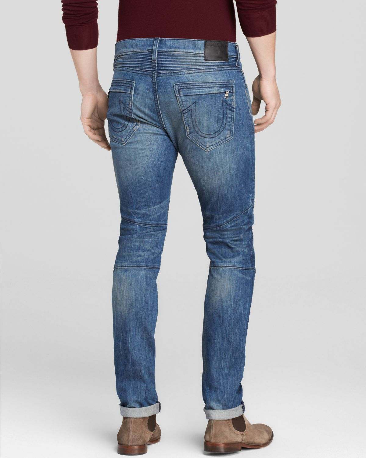 Lyst True Religion Jeans Distressed Rocco Moto Slim