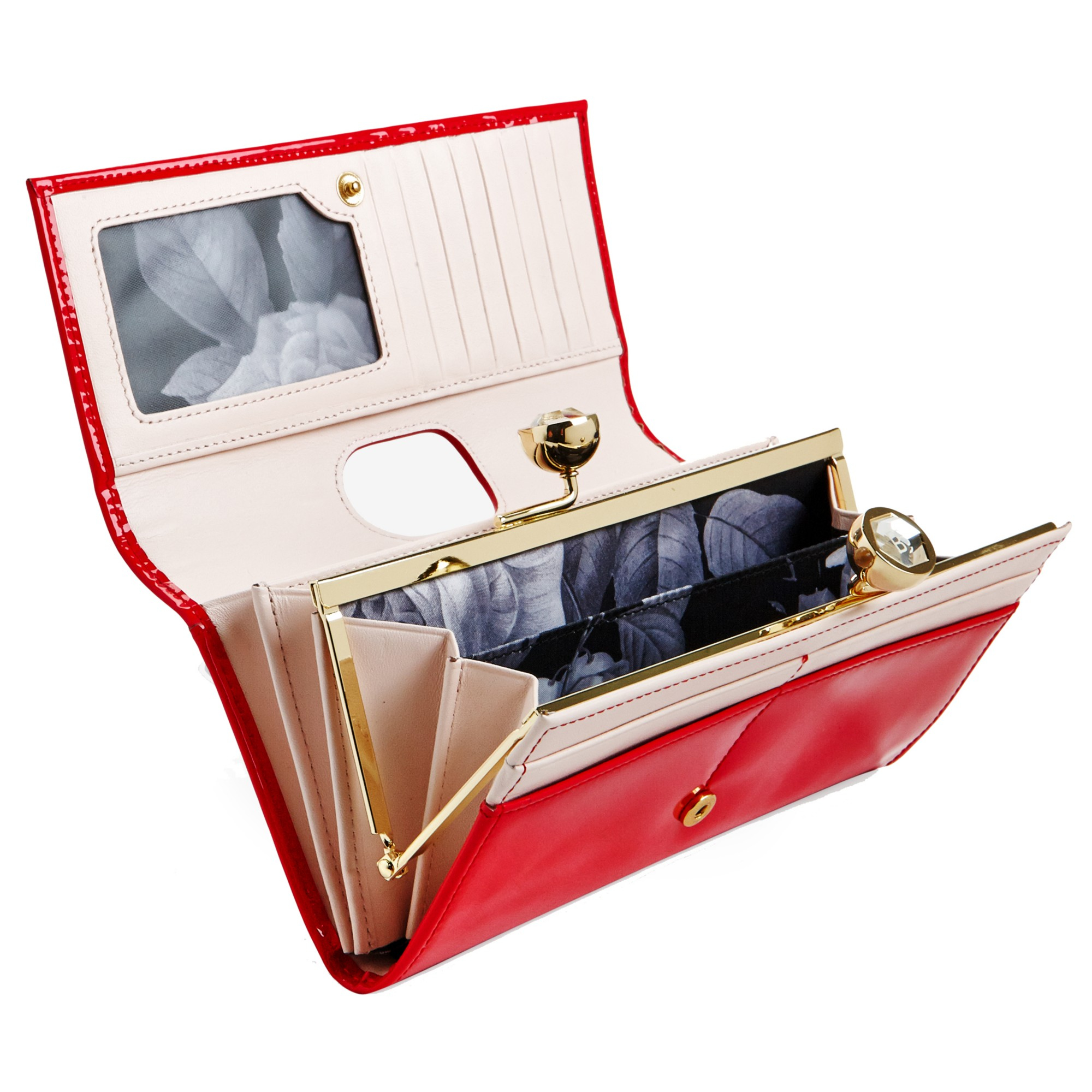 Ted Baker Kassady Crystal Bobble Leather Matinee Purse in Red Lyst