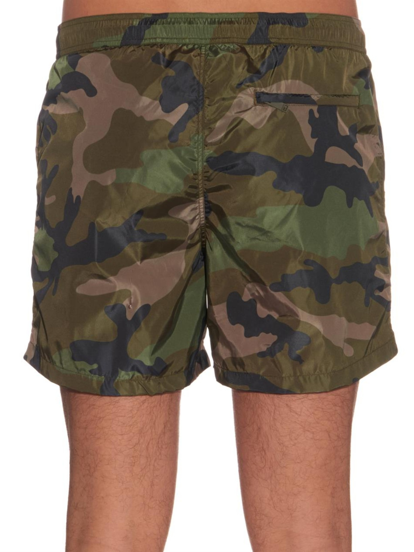 Valentino CamoPrint Swim Shorts in Green for Men Lyst