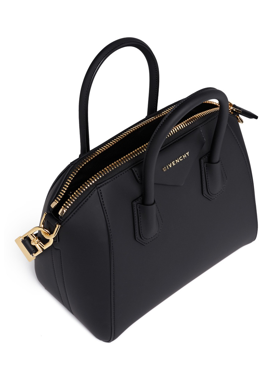 Givenchy Antigona Small Rubberized Shoulder Bag in Black - Lyst
