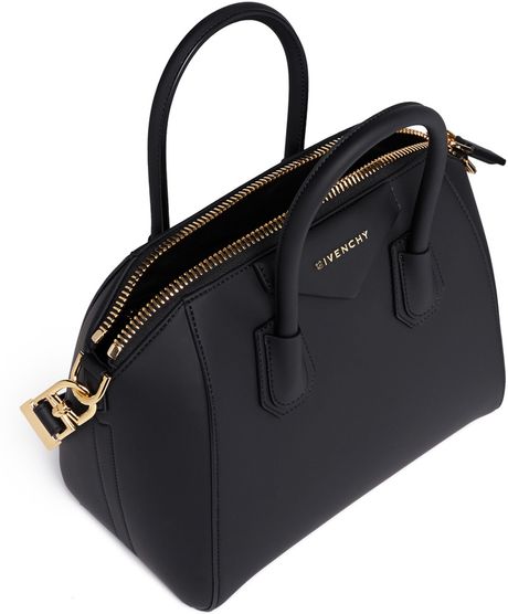 Givenchy &#39;Antigona&#39; Small Rubberised Pvc Bag in Black | Lyst