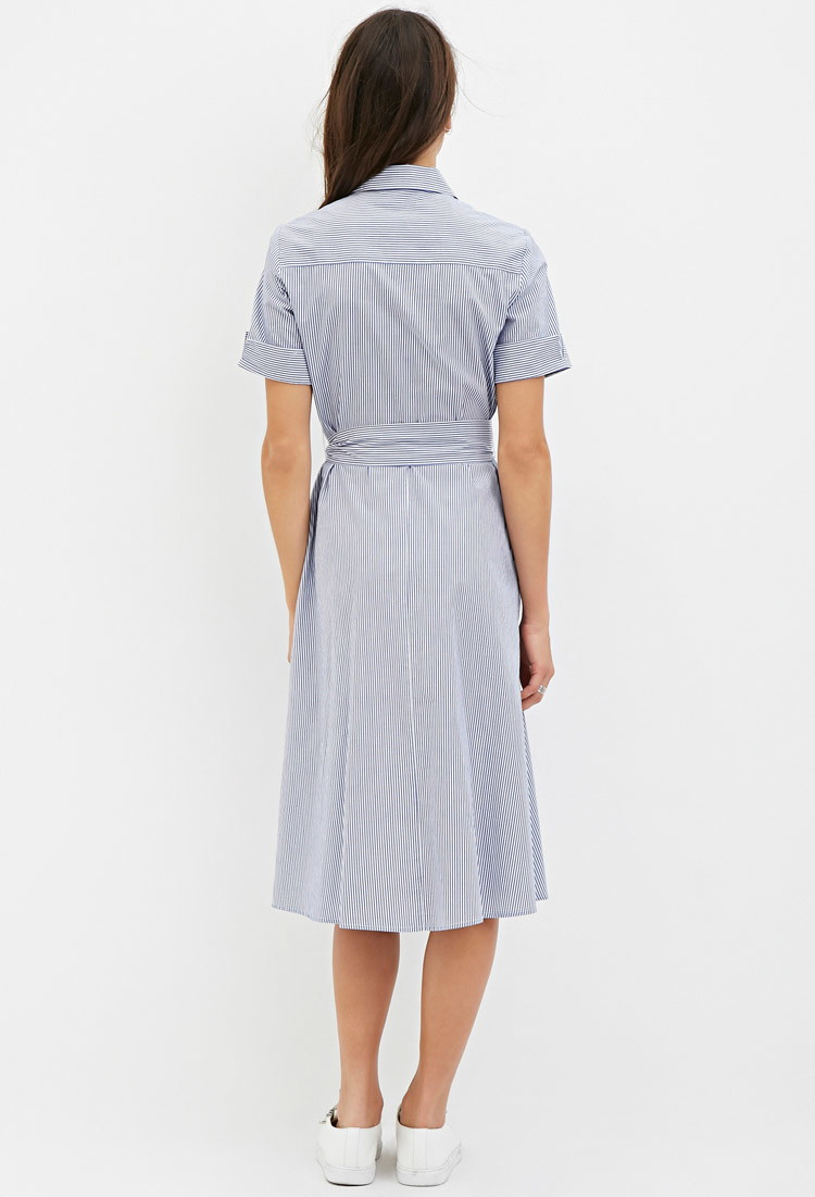 forever 21 blue and white dress
