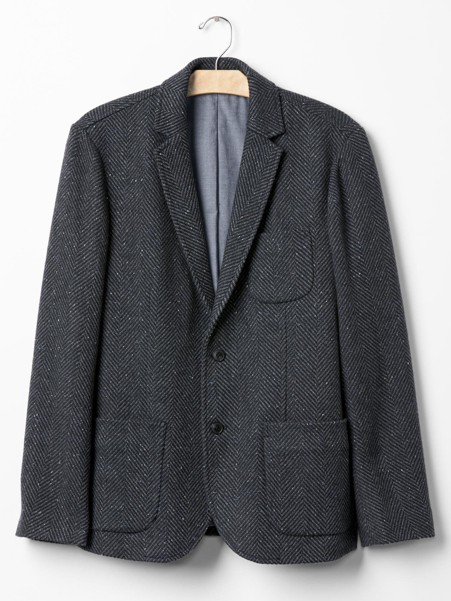 Gap Novelty Herringbone Blazer in Blue for Men (navy herringbone) Lyst