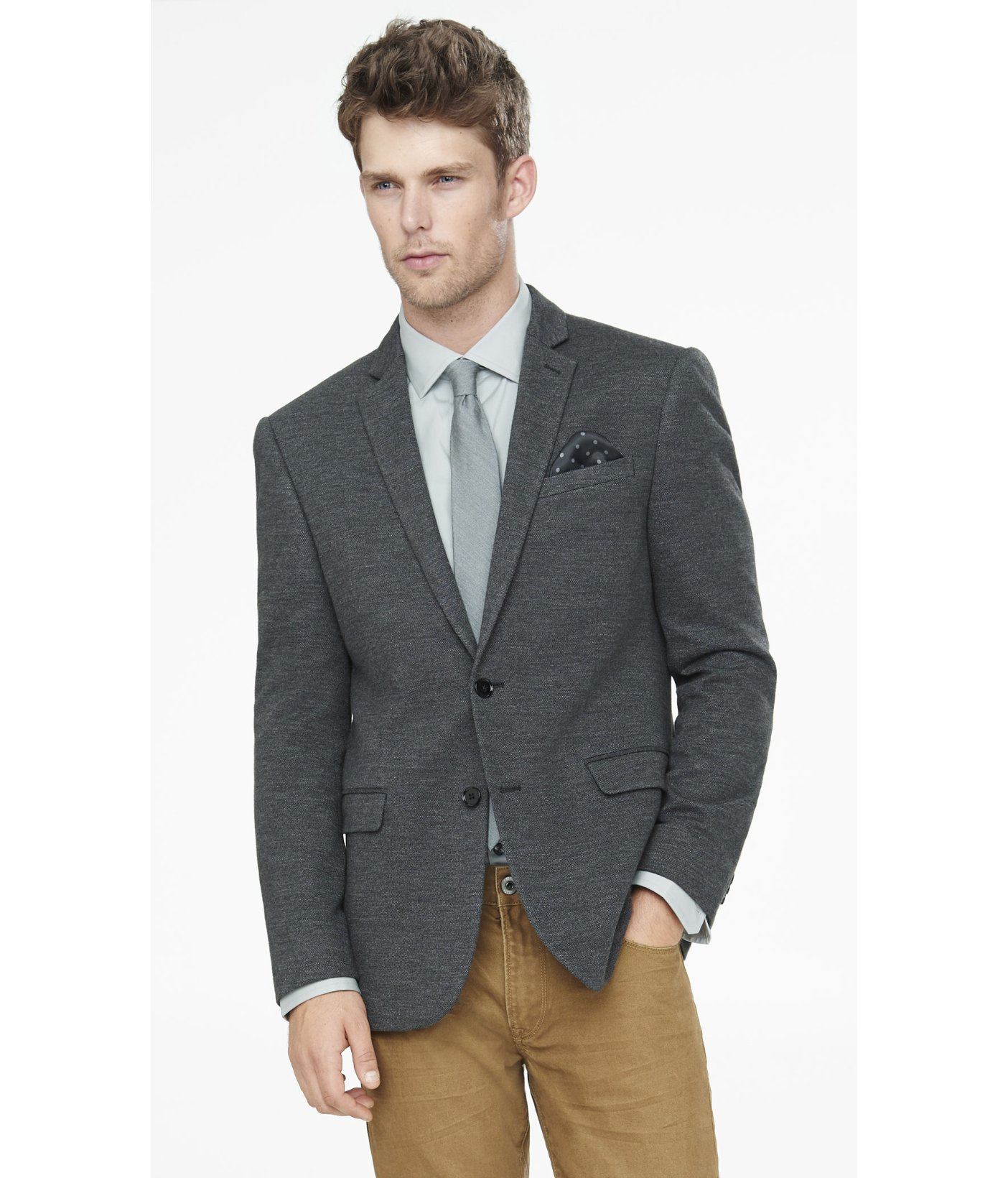 dark gray blazer outfit
