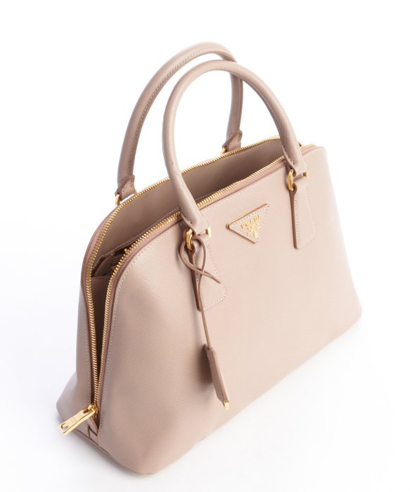 Lyst Prada Camel Saffiano Leather Double Zip Top Handle Handbag In Lyst Prada Camel Saffiano Leather Double Zip Top Handle Handbag In Natural