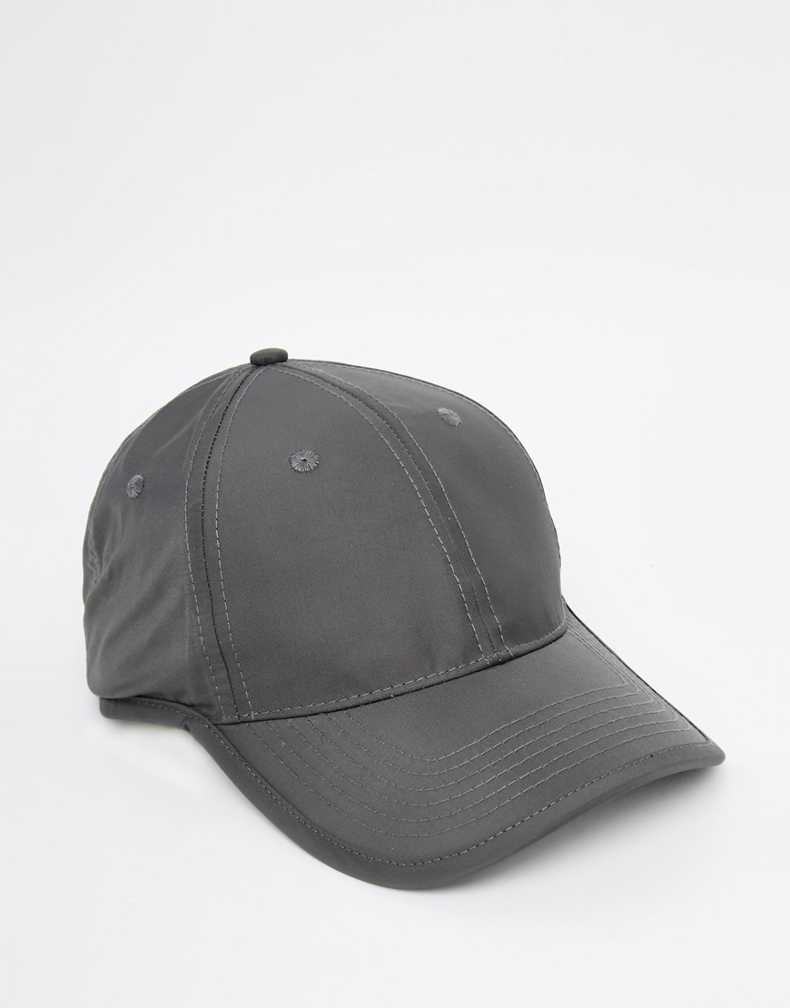 ASOS Baseball Cap In Grey Nylon With Bungee Cord Fastener in Gray for Men |  Lyst