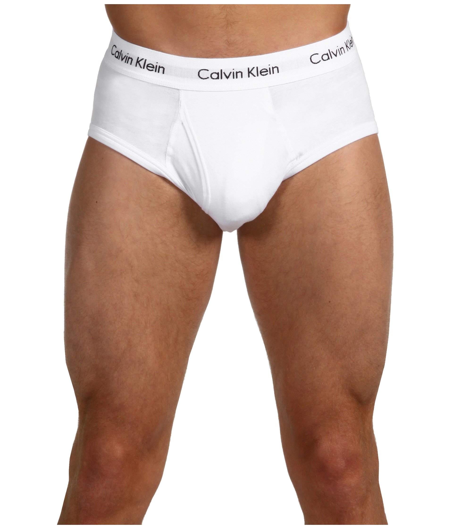 Calvin Klein Cotton Stretch Hip Brief Twopack in White for Men