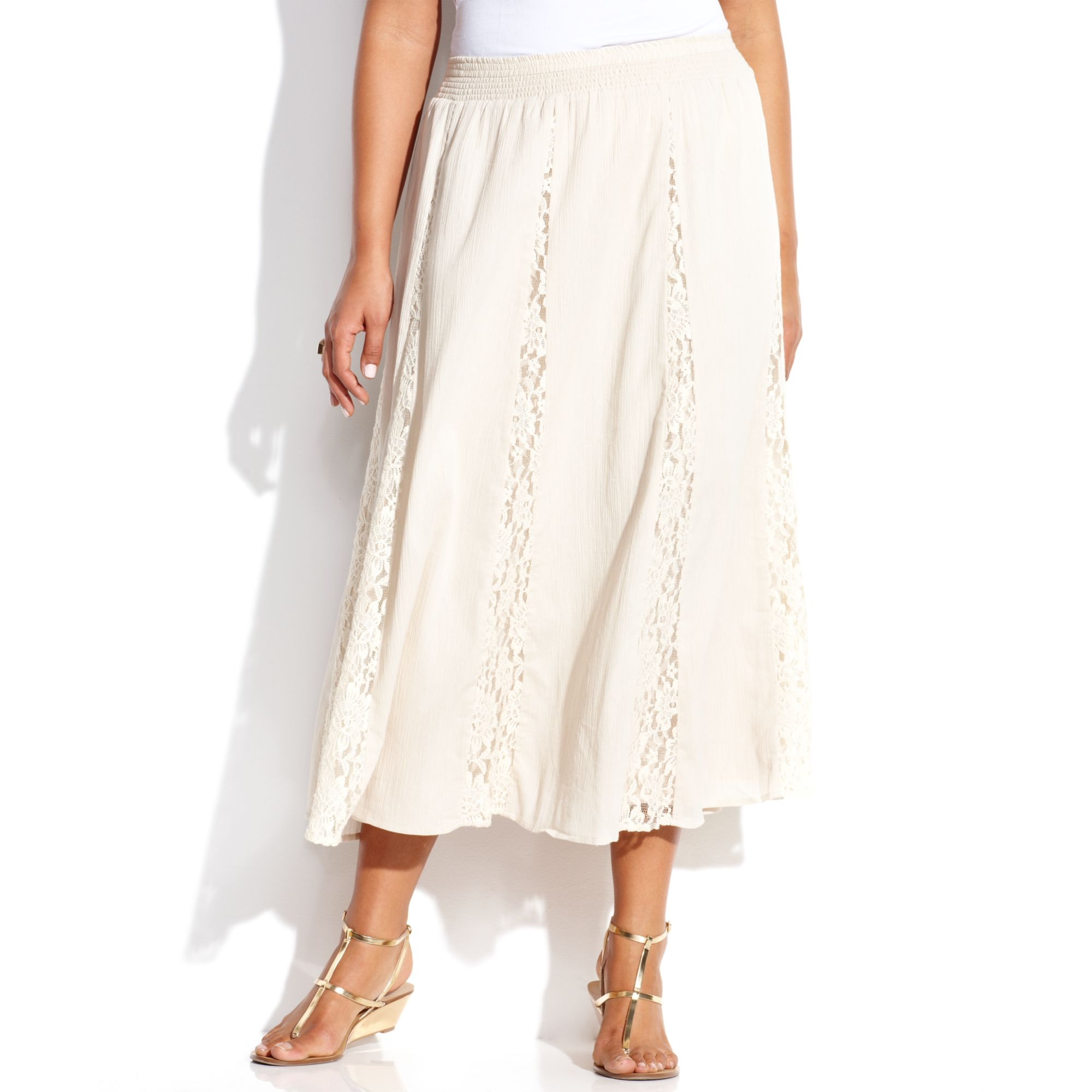 plus size lace skirt