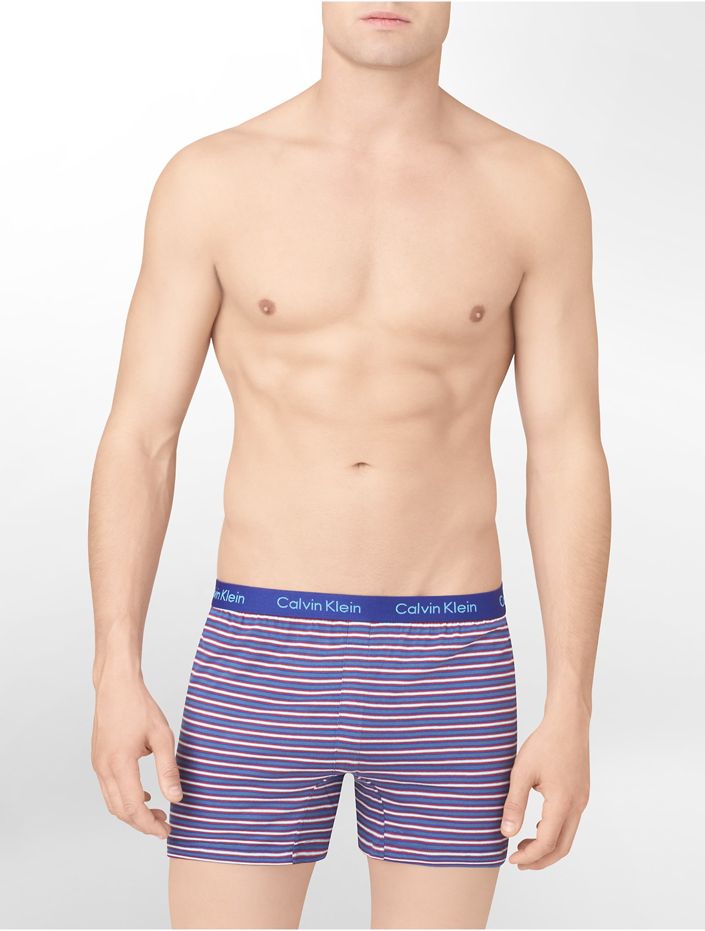Calvin klein Underwear Slim Fit Knit Boxer in Blue for Men Lyst