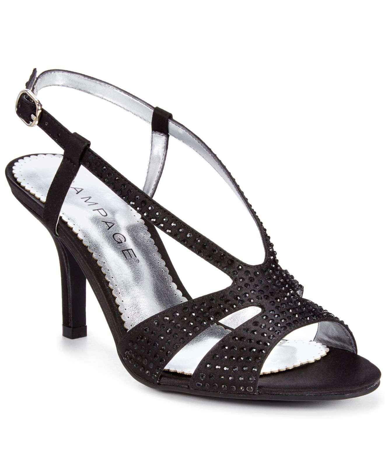 Rampage Fashika Mid-Heel Dress Sandals in Black | Lyst